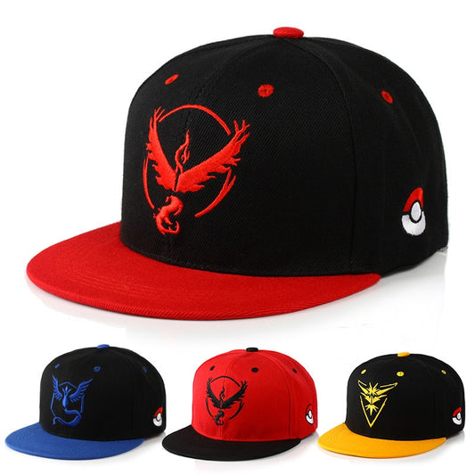 Pokemon Go Team Valor Baseball Cap Unisex Embroidery Mystic Team Instinct
