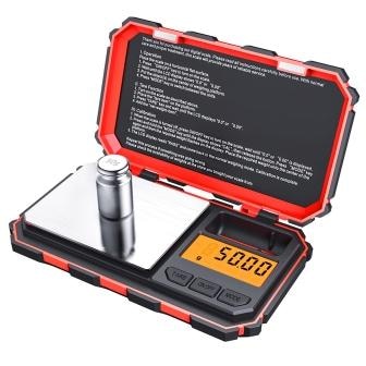 Digital Mini Scale 200g 0.01g Pocket Scale with 50g Calibration Weight Electronic Smart