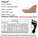 Gdgydh 2021 New Summer Transparent Platform Wedges Sandals Women Fashion High Heels Female Summer Shoes Size 40 Drop Shipping