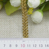 5m Gold Silver Lace Trim Ribbon Curve Lace Fabric Sewing Centipede