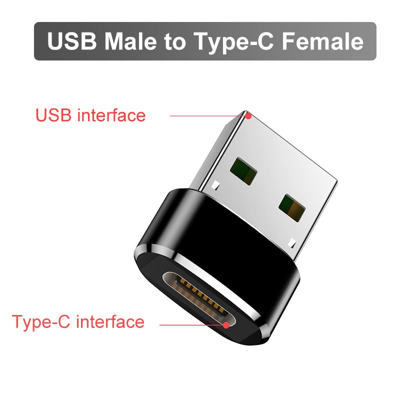 USB To Type C OTG Adapter USB-C Male To Micro USB Type-c Female Converter For Iphone Samsung