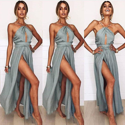 Fashion Summer Women Boho Long Dress Evening Party Casual Beach Dress Sundress Sexy
