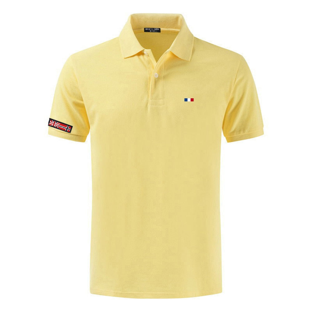 NEGIZBER New Man Polo Shirt Mens Casual Deer Embroidery Cotton Polo shirt Men Short Sleeve High Quantity polo men
