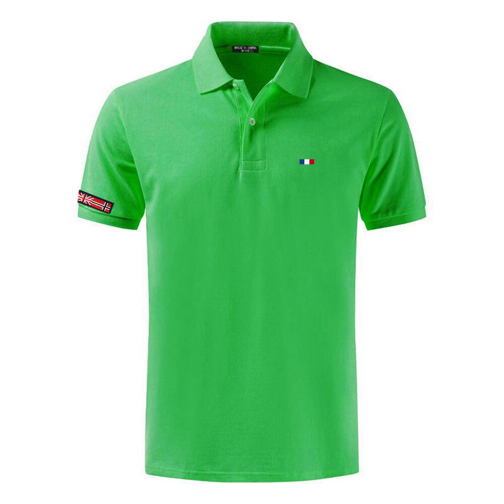 NEGIZBER New Man Polo Shirt Mens Casual Deer Embroidery Cotton Polo shirt Men Short Sleeve High Quantity polo men
