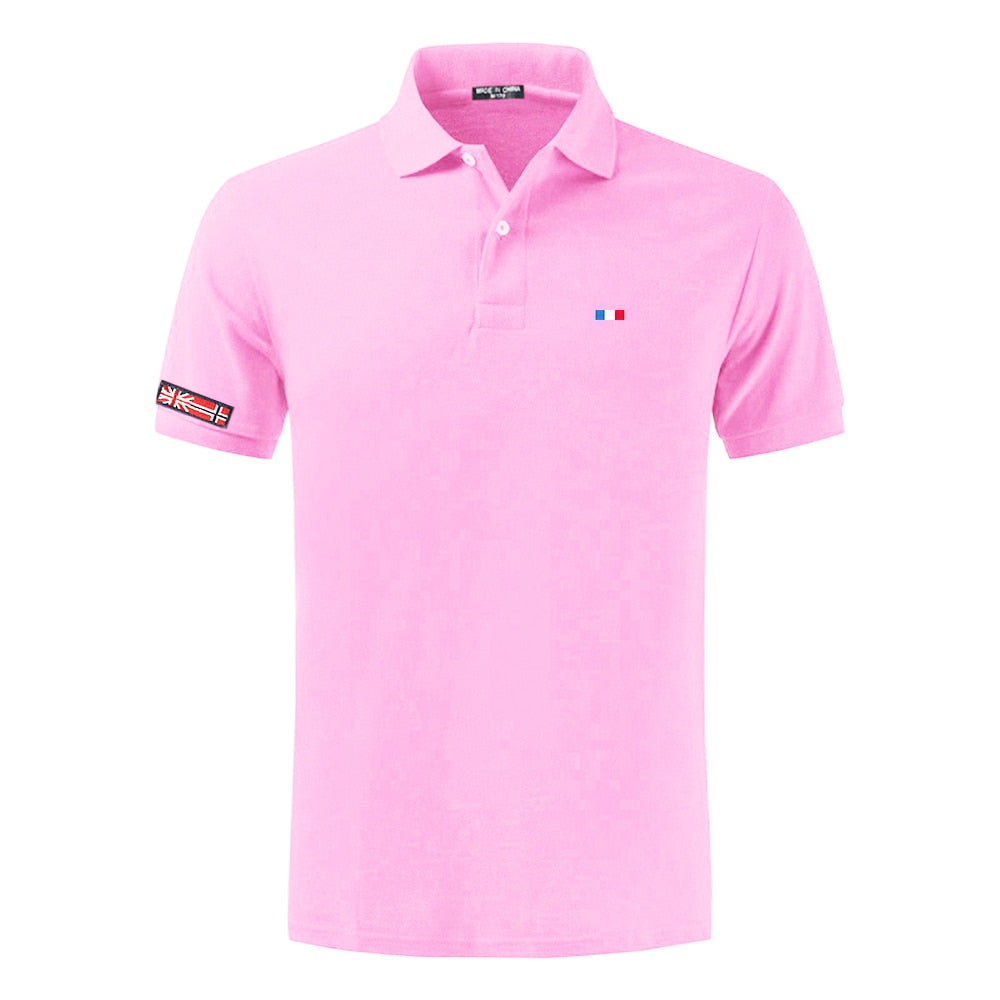NEGIZBER New Man Polo Shirt Mens Casual Deer Embroidery Cotton Polo shirt Men Short Sleeve High Quantity polo men