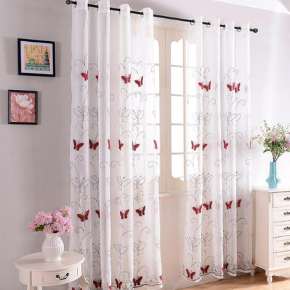 Butterfly  Sheer Curtains for Living Room The Bedroom Kitchen