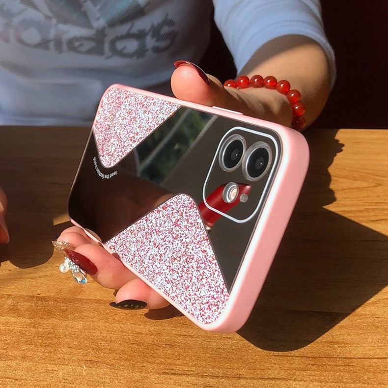 Bling Glitter Makeup Mirror Phone Case For iPhone 12 11 Pro MAX X XS XR 8 7