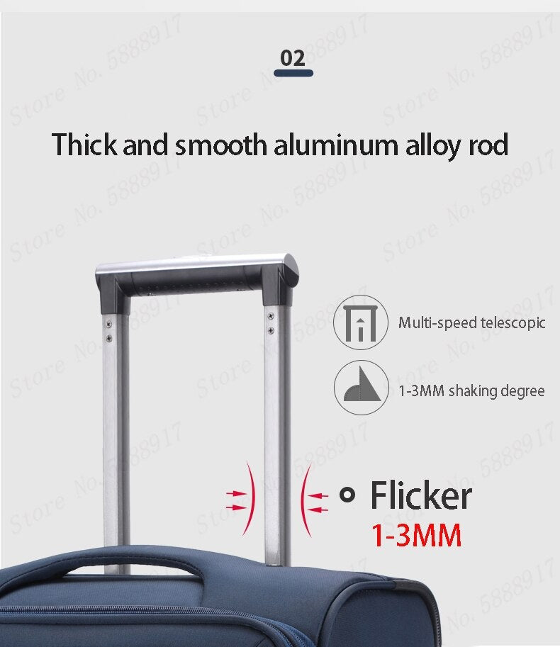 28 inch Oxford cloth waterproof trolley case male universal wheel suitcase female suitcase password USB charging large capacity