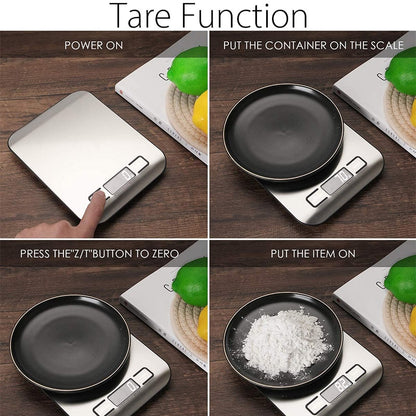 Digital Kitchen Scale, LCD Display 1g/0.1oz Precise Stainless Steel Food Scale - Shopy Max