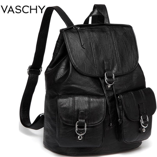 VASCHY Fashion Backpack Purse for Women Chic Drawstring