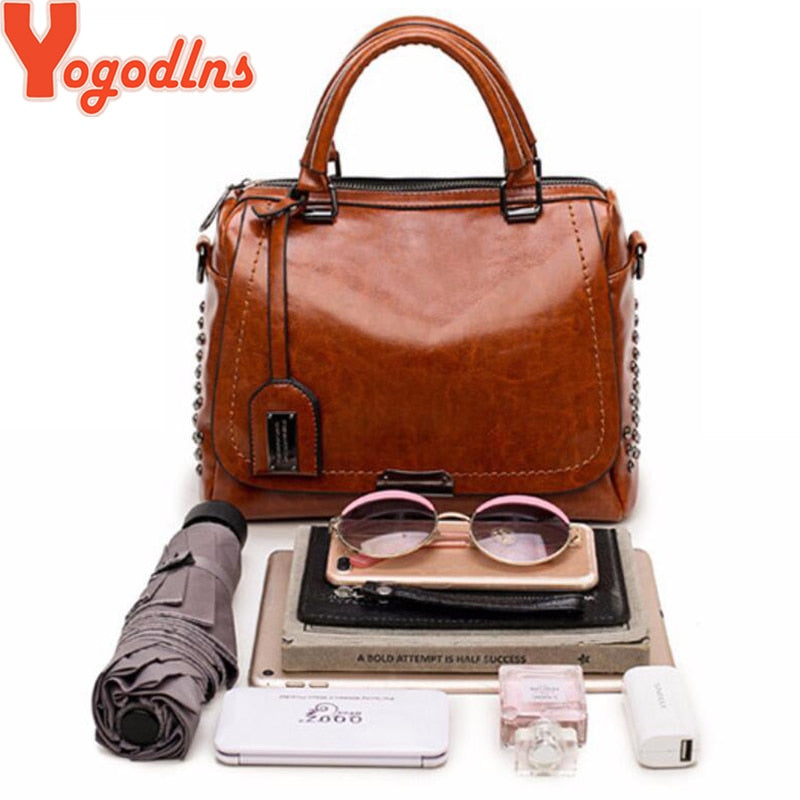 Handbags PU Leather Women Bag Sequined Shoulder Bag Designer Women Leather