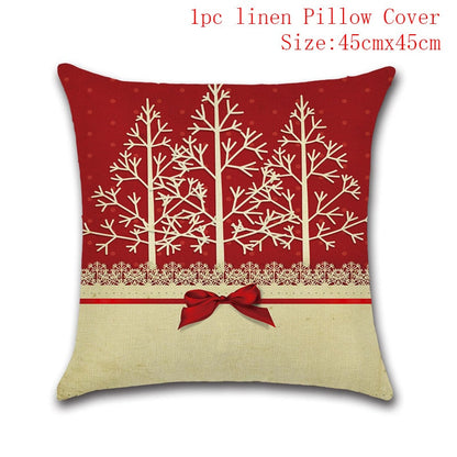 Christmas Cushion Cover 45*45 Red Merry Christmas Printed