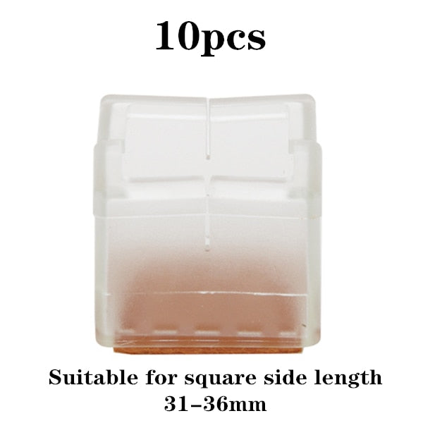 New 16pcs Transparent Silicone Chair Leg  Furniture Legs Caps Feet Pads Furniture Table Covers Floor Protector Glides Feet Caps