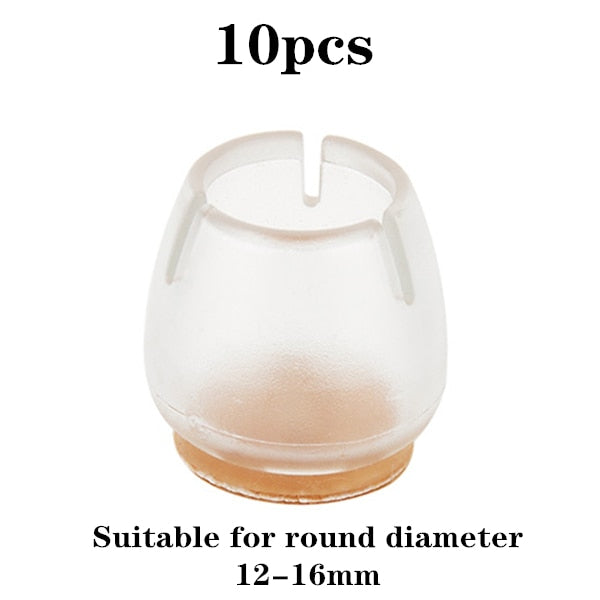 New 16pcs Transparent Silicone Chair Leg  Furniture Legs Caps Feet Pads Furniture Table Covers Floor Protector Glides Feet Caps