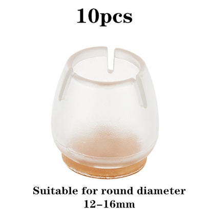 New 16pcs Transparent Silicone Chair Leg  Furniture Legs Caps Feet Pads Furniture Table Covers Floor Protector Glides Feet Caps