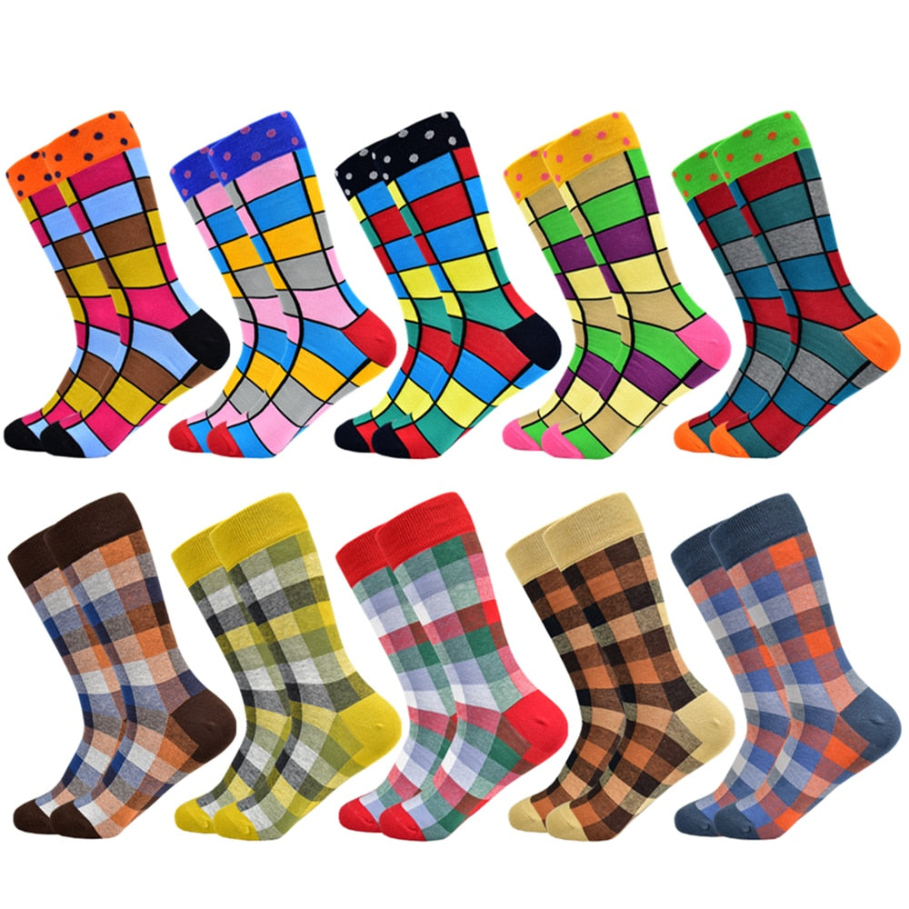 New Men's Socks Casual Business Dress High Quality Happy