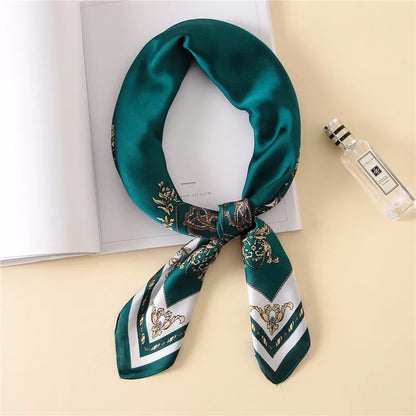 70*70cm Spring Autumn Lady Beach Silk Scarf New Style Headscarf Women Fashion Square shawl wrap Luxury foulard bandanna muffler