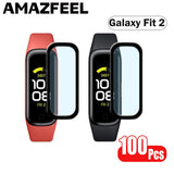 100Pcs/Pack Film For Samsung Galaxy Fit 2 Screen Protector Film 3D Curved Protective For Galaxy Fit2 R220 Smart Band Accessories