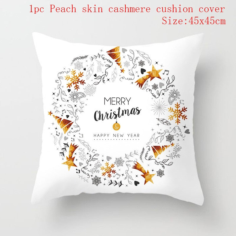 Christmas Cushion Cover 45*45 Red Merry Christmas Printed