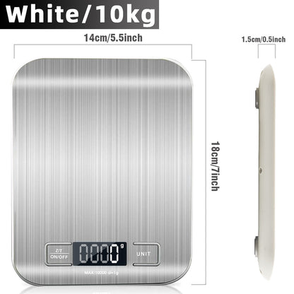 Digital Kitchen Scale, LCD Display 1g/0.1oz Precise Stainless Steel Food Scale - Shopy Max