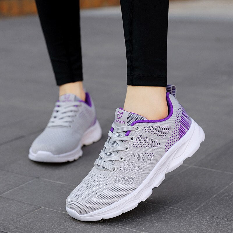 Sneakers Women Shoes Flats Casual Sport Shoe Woman Lace-Up Spring Summer Mesh Light Breathable zapatillas deportivas mujer