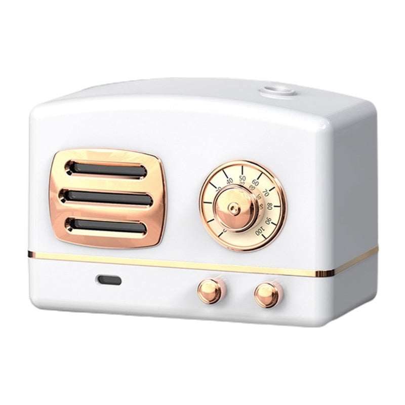 Retro Radio Shape Large Capacity Portable Desktop Air Humidifier USB Mist Maker Aroma