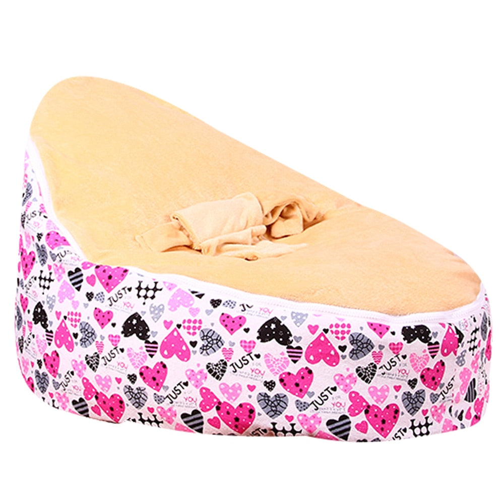 Levmoon Medium Ewha Print Bean Bag Chair Kids Bed For Sleeping Portable Folding