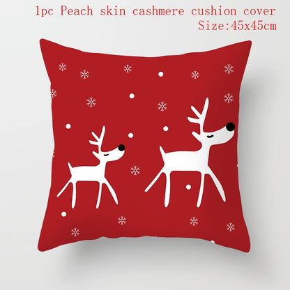Christmas Cushion Cover 45*45 Red Merry Christmas Printed