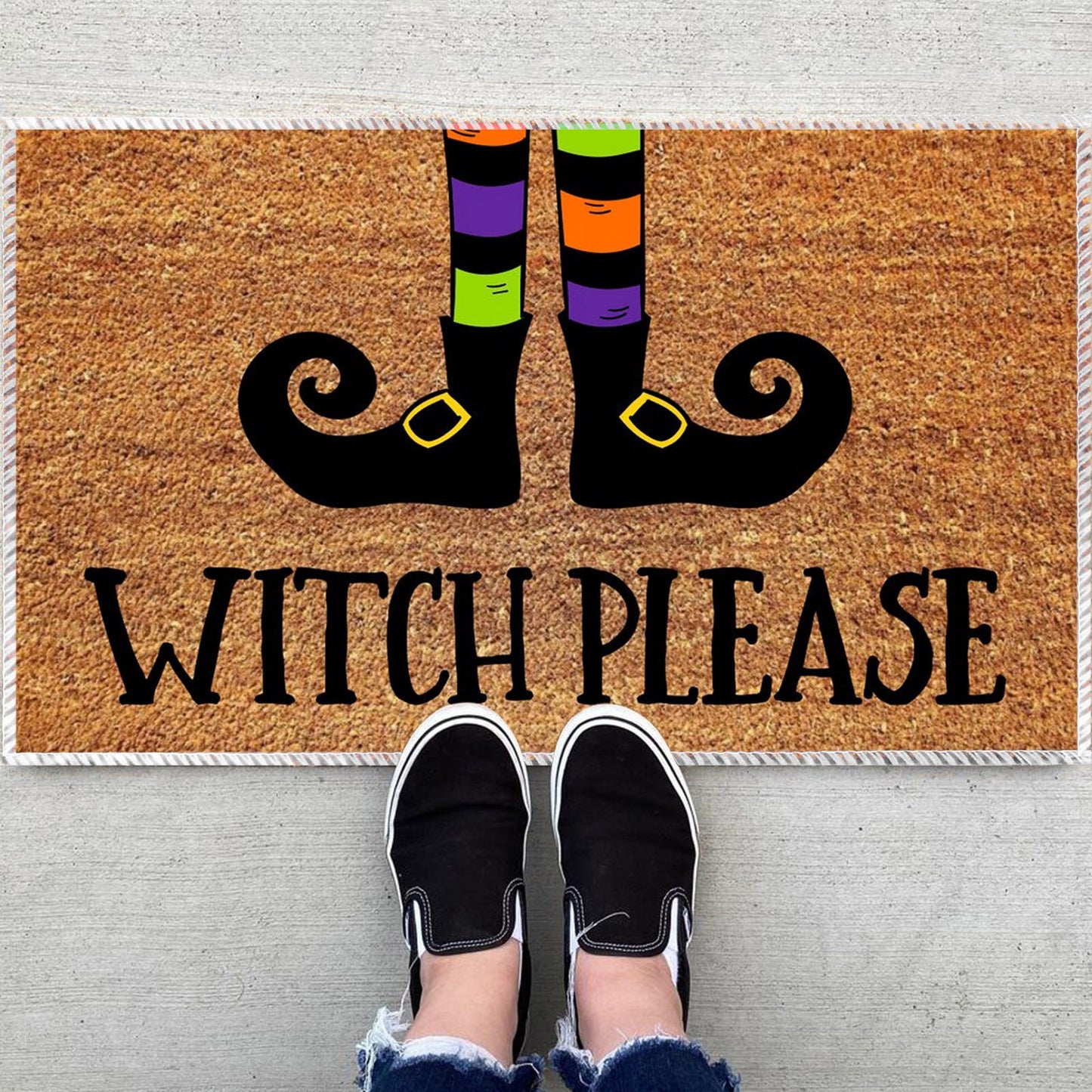 Coir Welcome Mats Entrance Door Floor Non-slip Mat Foot Pad Home Carpet For Hallway Bath Kitchen