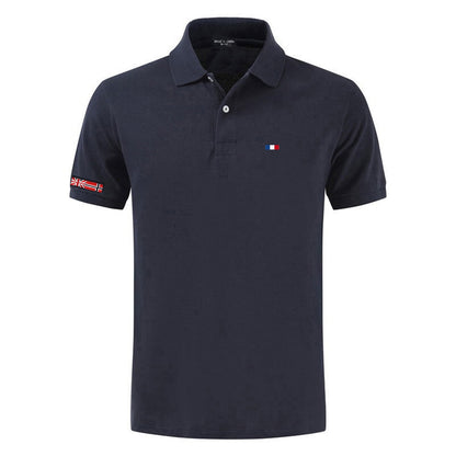 NEGIZBER New Man Polo Shirt Mens Casual Deer Embroidery Cotton Polo shirt Men Short Sleeve High Quantity polo men