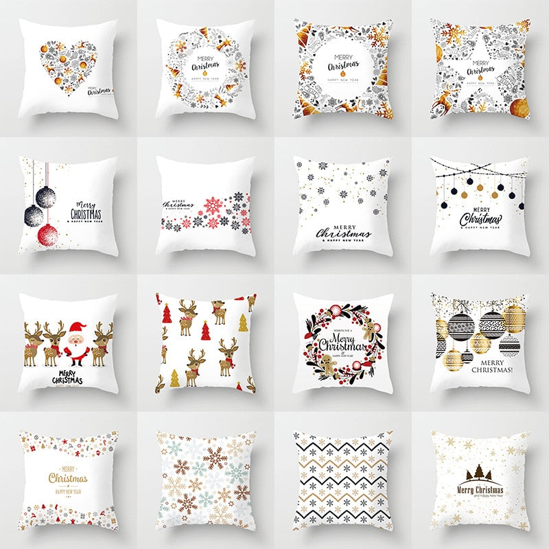 Christmas Cushion Cover 45*45 Red Merry Christmas Printed