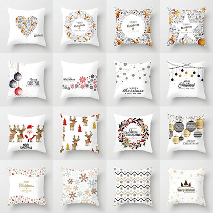 Christmas Cushion Cover 45*45 Red Merry Christmas Printed