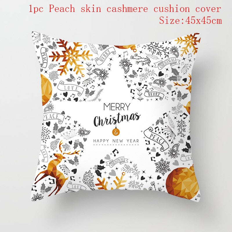 Christmas Cushion Cover 45*45 Red Merry Christmas Printed