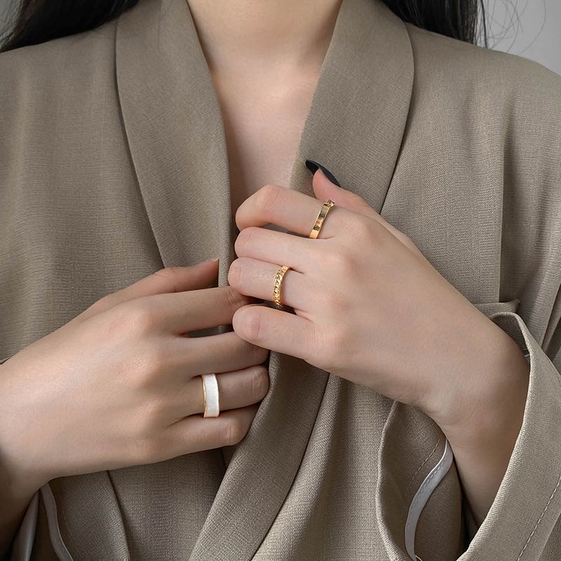 2020 New Gothic Style Three Piece Opening Rings For Woman Fashion