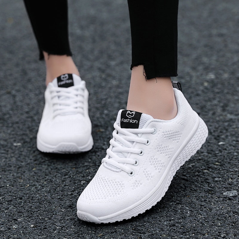 Sneakers Women Shoes Flats Casual Sport Shoe Woman Lace-Up Spring Summer Mesh Light Breathable zapatillas deportivas mujer
