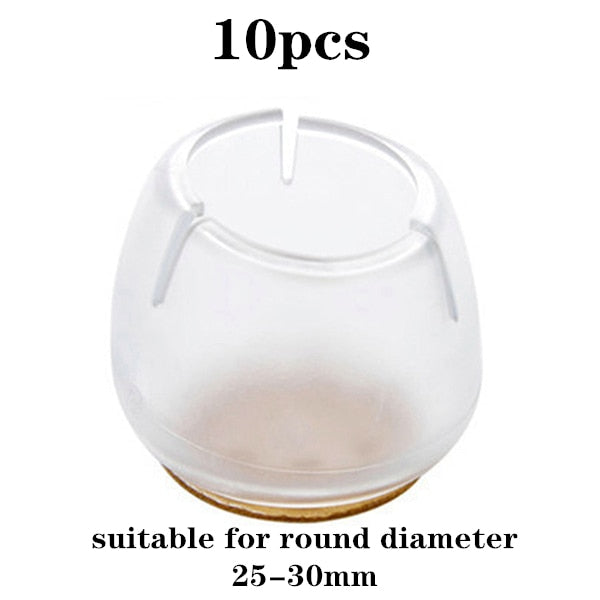 New 16pcs Transparent Silicone Chair Leg  Furniture Legs Caps Feet Pads Furniture Table Covers Floor Protector Glides Feet Caps