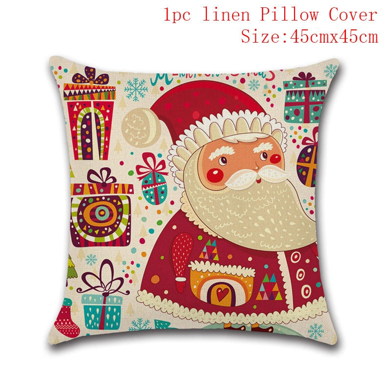 Christmas Cushion Cover 45*45 Red Merry Christmas Printed