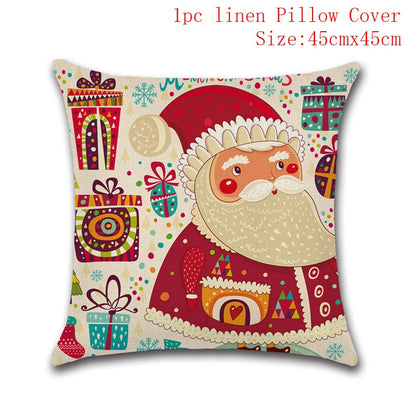 Christmas Cushion Cover 45*45 Red Merry Christmas Printed