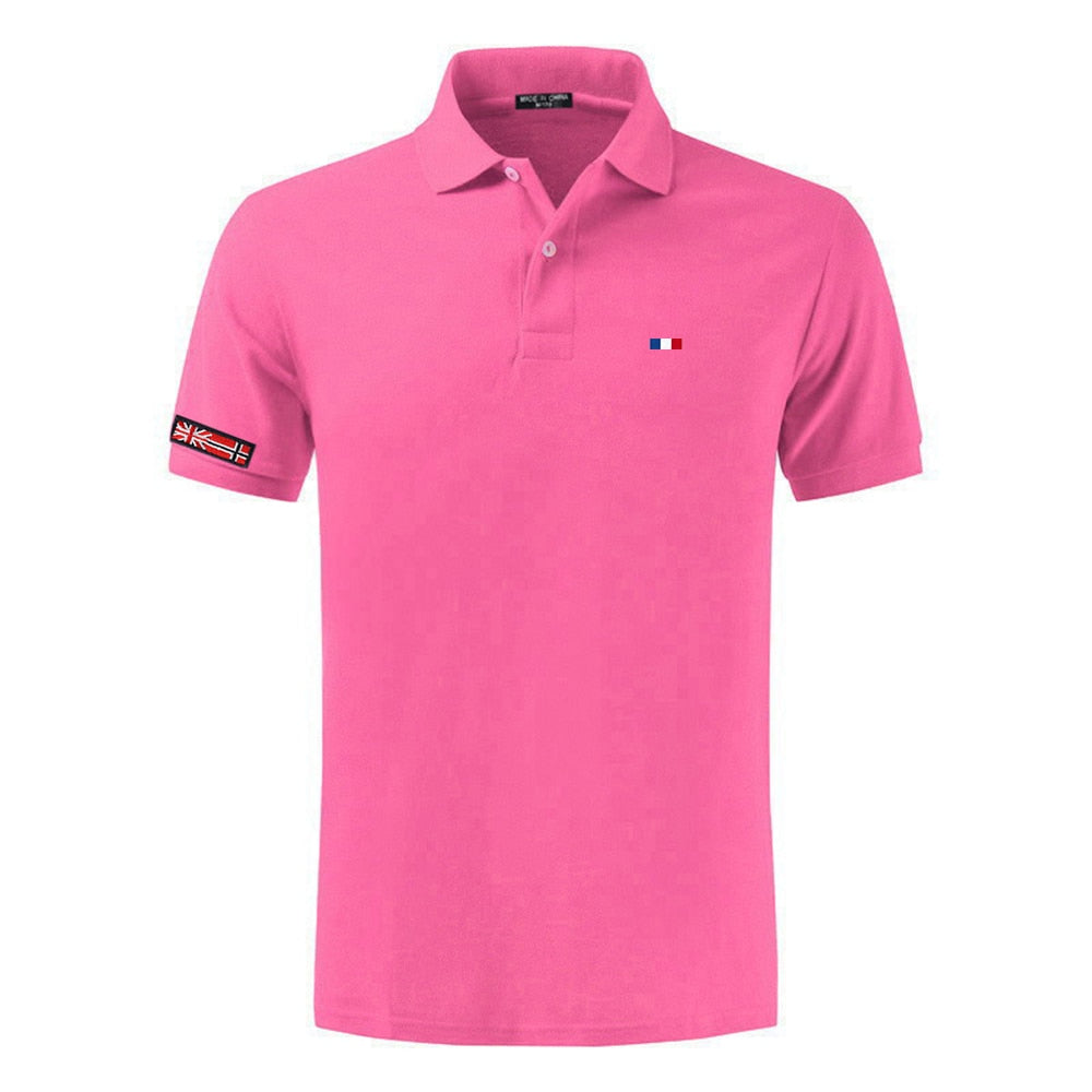 NEGIZBER New Man Polo Shirt Mens Casual Deer Embroidery Cotton Polo shirt Men Short Sleeve High Quantity polo men