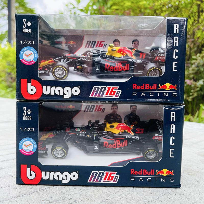 Bburago 1:43 2021 F1 Red Bull Racing RB16B 33# Max Verstappen 11# Sergio Perez Formula one Simulation alloy super toy car model
