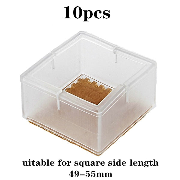 New 16pcs Transparent Silicone Chair Leg  Furniture Legs Caps Feet Pads Furniture Table Covers Floor Protector Glides Feet Caps