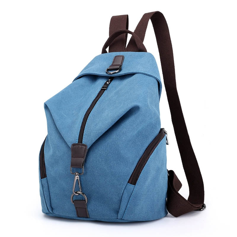 Fashion Canvas Female Backpack Multifuction Casual Backpack For Teenager Girls 2021 New Summer Women Large Capacity Shoulder Bag