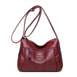 Many Pockets Shoulder Crossbody Bags for Women 2022 Brand Leather Ladies
