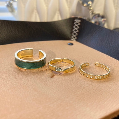 2020 New Gothic Style Three Piece Opening Rings For Woman Fashion