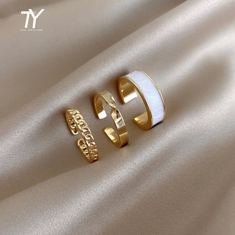 2020 New Gothic Style Three Piece Opening Rings For Woman Fashion