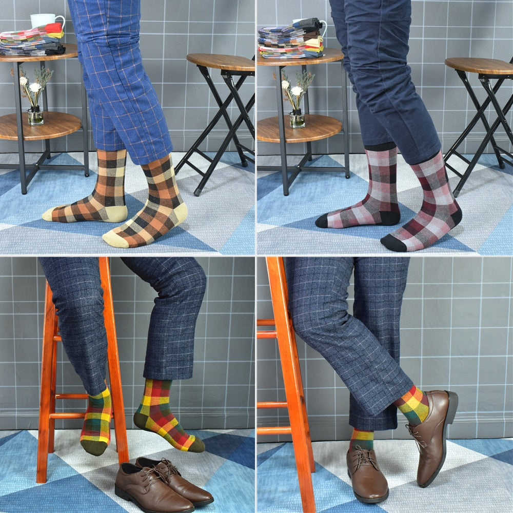 New Men's Socks Casual Business Dress High Quality Happy