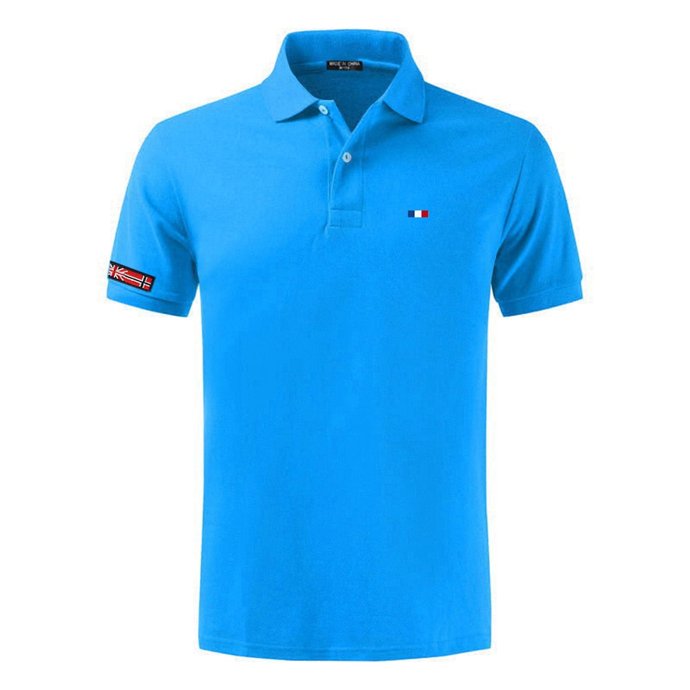 NEGIZBER New Man Polo Shirt Mens Casual Deer Embroidery Cotton Polo shirt Men Short Sleeve High Quantity polo men