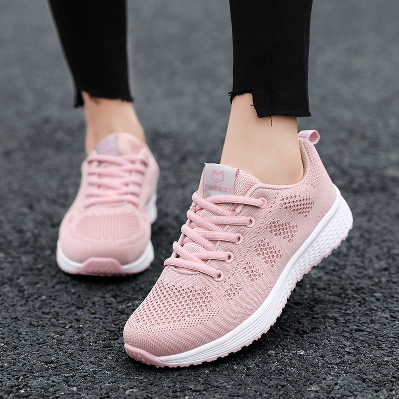 Sneakers Women Shoes Flats Casual Sport Shoe Woman Lace-Up Spring Summer Mesh Light Breathable zapatillas deportivas mujer
