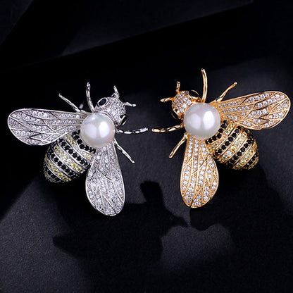 Famous Brand Design Insect Series Brooch Women Delicate Little Bee Brooches