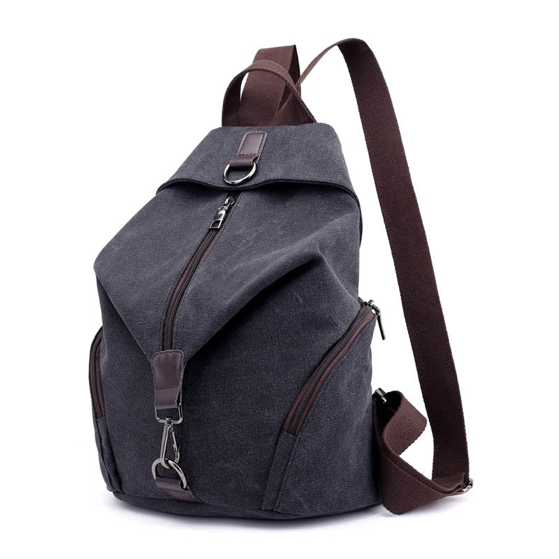 Fashion Canvas Female Backpack Multifuction Casual Backpack For Teenager Girls 2021 New Summer Women Large Capacity Shoulder Bag
